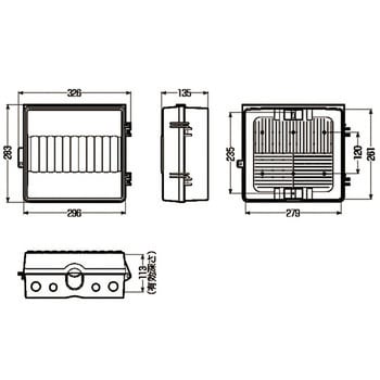 WB-2YJ ウォルボックス(ヨコ型) プラスチック製防雨スイッチボックス 1 