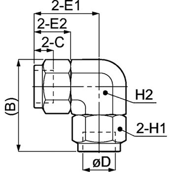 SUS316締付継手ユニオンエルボ ピスコ(PISCO) SUSワンタッチ管継手