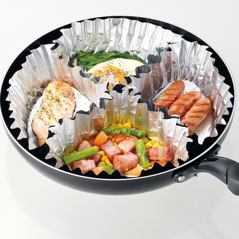 アルミ箔フライパンを汚さないクッキングシート用4分割(20枚入) パール金属