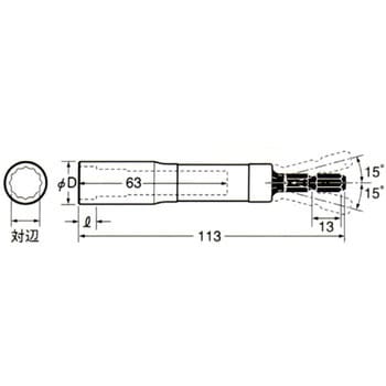 首振りソケット ベッセル ソケットビット(ナットセッター) 【通販モノタロウ】