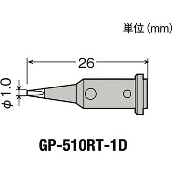 替こて先1D型GP510用 goot(太洋電機産業)
