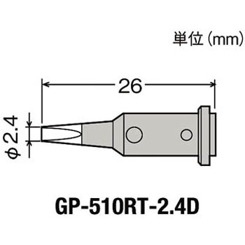 替こて先2．4D型GP510用 goot(太洋電機産業)
