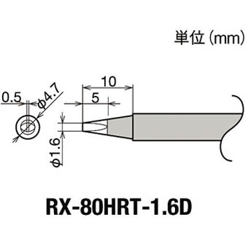 替こて先1．6D型RX802/852AS用 - goot(太洋電機産業)