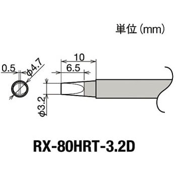替こて先3．2D型RX802/852AS用 goot(太洋電機産業)
