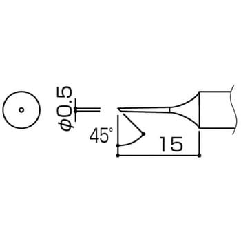 T4-05C こて先 0．5C型 10本入 1個 白光 【通販モノタロウ】