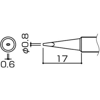 こて先 0．8D型 10本入 HAKKO(白光)