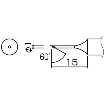 T4-1CF こて先 1C型 面のみ 10本入 1個 白光 【通販モノタロウ】