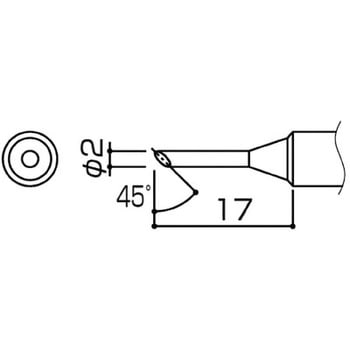 こて先 2C型 面のみ 10本入 白光