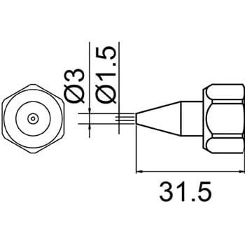 ノズル N-1．5 袋ナット付 HAKKO(白光)