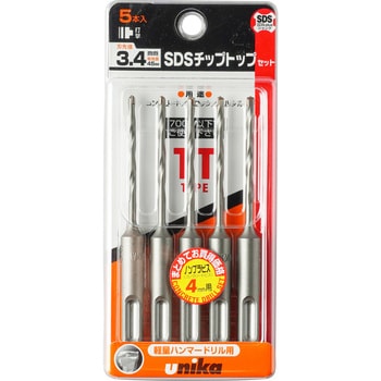 チップトップドリルビットセット(5本セット) ユニカ