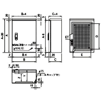 SSKW形ステンレス製屋内屋外兼用盤キャビネット水切防水形 内外電機 盤用キャビネット 【通販モノタロウ】