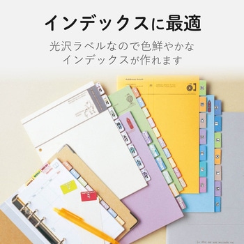 なまえラベル インクジェット フォト光沢 インデックス用 中 12面付 12シート入 エレコム