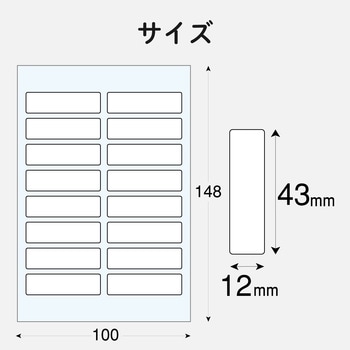 なまえラベル ファイル用 インクジェット フォト光沢紙 エレコム
