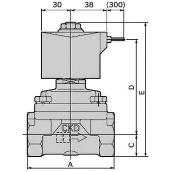 APK11-15A-F2C-AC100V パイロットキック式2ポート電磁弁 通電時開形