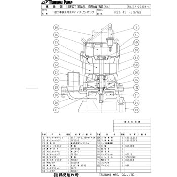 HS-2.4S 一般工事排水用水中ポンプ HS型 1台 鶴見製作所 【通販サイト