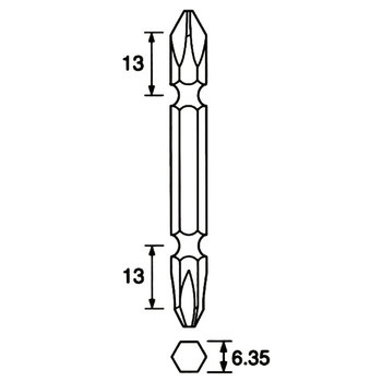 両頭シルバービットセット ACB-6 サンフラッグ(新亀製作所)