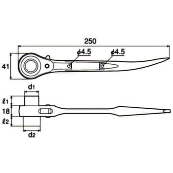 SRM17×21S ステンレスラチェットレンチ 1本 トップ工業 【通販サイト