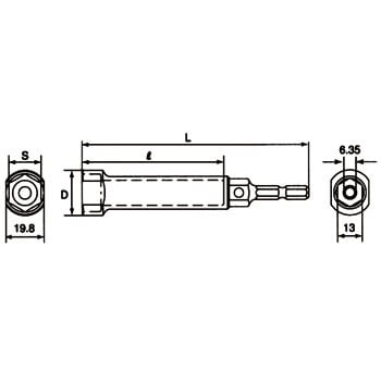 ECS-17L レースウェイ用ソケットロングタイプ トップ工業 呼び寸法17mm