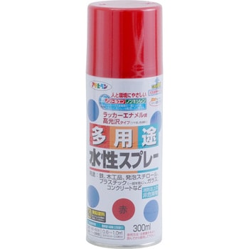 赤 水性多用途スプレー 1本 300ml アサヒペン 通販サイトmonotaro