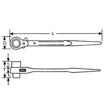 RW2632 両口ラチェットレンチ 1個 MCC(松阪鉄工所) 【通販サイトMonotaRO】