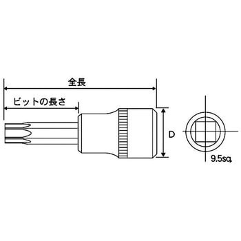 3/8"DR.TSビットソケット Pro-Auto
