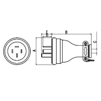 MP2520 接地3P20A防水プラグ 明工社 250V - 【通販モノタロウ】