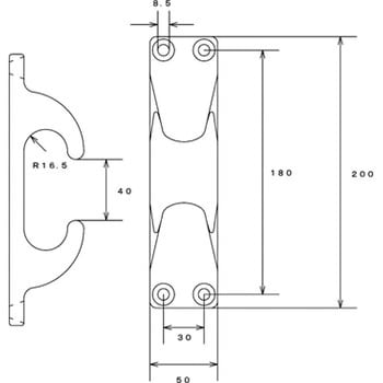 ステンレス フェアリーダー 水本機械製作所 その他係留用品/金具