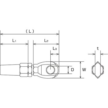 ステンレス ロックターミナルアイ 水本機械製作所