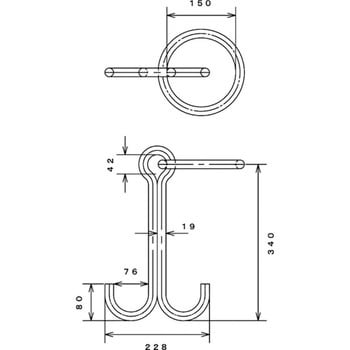 ステンレス 係船環MW型 水本機械製作所 その他係留用品/金具 【通販