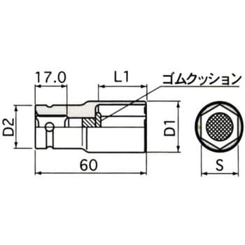 4A-21N インパクト用薄形ホイルナットソケット 1個 トネ TONE (前田