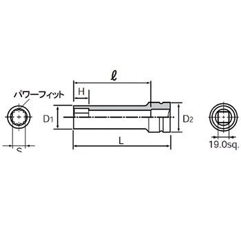 ABP6-22WP 19.0sqヘッドボルトフライホイルレンチ 1個 KTC 【通販