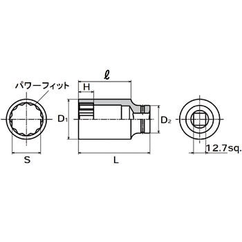 12.7sqインパクトレンチ用ハブナットソケット KTC ハブ関連工具 【通販