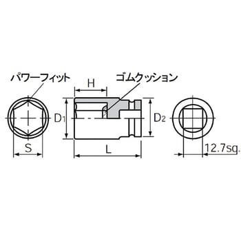 ABP4-19ALP 12.7sqインパクトレンチ用アルミホイール化粧ナット