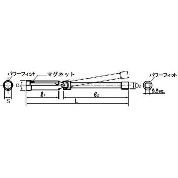 B3F-14SP 9.5sqユニバーサルプラグレンチ 1個 KTC 【通販サイトMonotaRO】