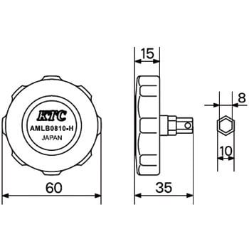 AMLB0810 ヘッドライト光軸調整レンチ 1個 KTC 【通販モノタロウ】