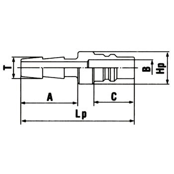 金型カプラ プラグ(ホース取付用) 日東工器