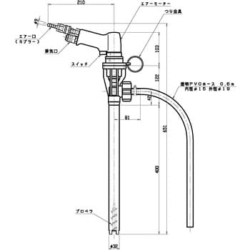 HP-702H プロポンミニハンディポンプ(エアーモーター 高粘度型) 1個