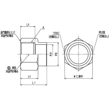 25VGN ガイドナット25mm 1個 TBC(タブチ) 【通販モノタロウ】