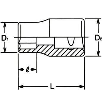 6.35sq6角ソケット(インチ) Ko-ken コーケン(山下工業研究所)
