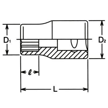 2405A-5/16 6.35sq12角ソケット(インチ) 1個 コーケン Ko-ken (山下