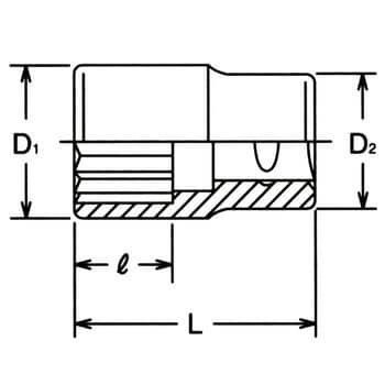 3405M-12 9.5sq12角ソケット 1個 コーケン Ko-ken (山下工業研究所