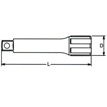 3760-150 9.5sqエクステンションバー 1個 コーケン Ko-ken (山下工業