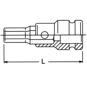 14105.11-17 12.7sqヘックスビットソケット 1個 Ko-ken(コーケン/山下