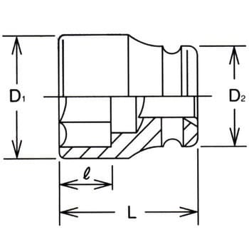 18400A-2.3/16 25.4sq6角ソケット(インチ) 1個 コーケン Ko-ken (山下