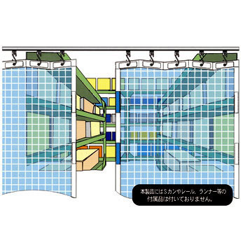 簡易間仕切りシート(防炎・制電タイプ) ユタカメイク ビニールカーテン
