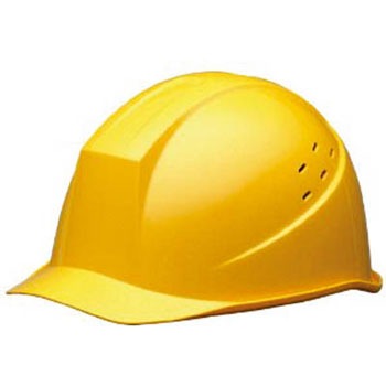 SC-11BVDR-KP-Y ダイヤル式ヘルメット ABS製 通気孔付 ミドリ安全 10353254