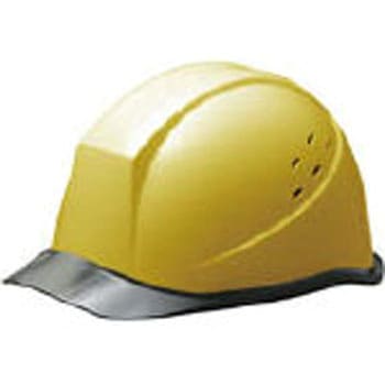 バイザー型 通気孔付ヘルメット イエロー ミドリ安全