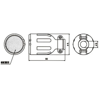 コードコネクタボディ引掛形 3P アメリカン電機