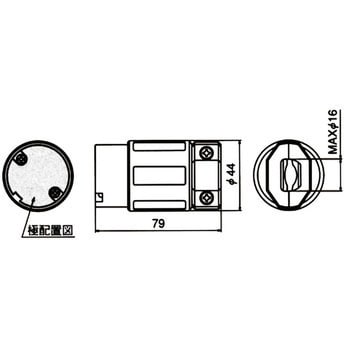 9224N コードコネクタボディ平刃形 接地3P アメリカン電機 20A 250V