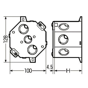 8CB-54 八角コンクリートボックス(深Ⅰ形) 1個 未来工業 【通販サイト